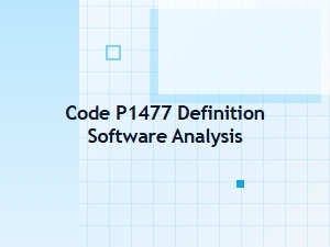 Code P1477 Definition Software Analysis